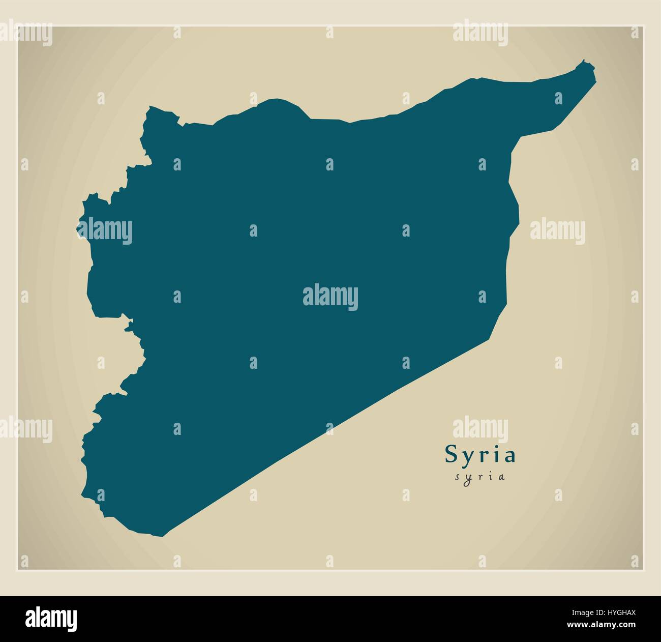 Modern Map - Syria SY Stock Vector