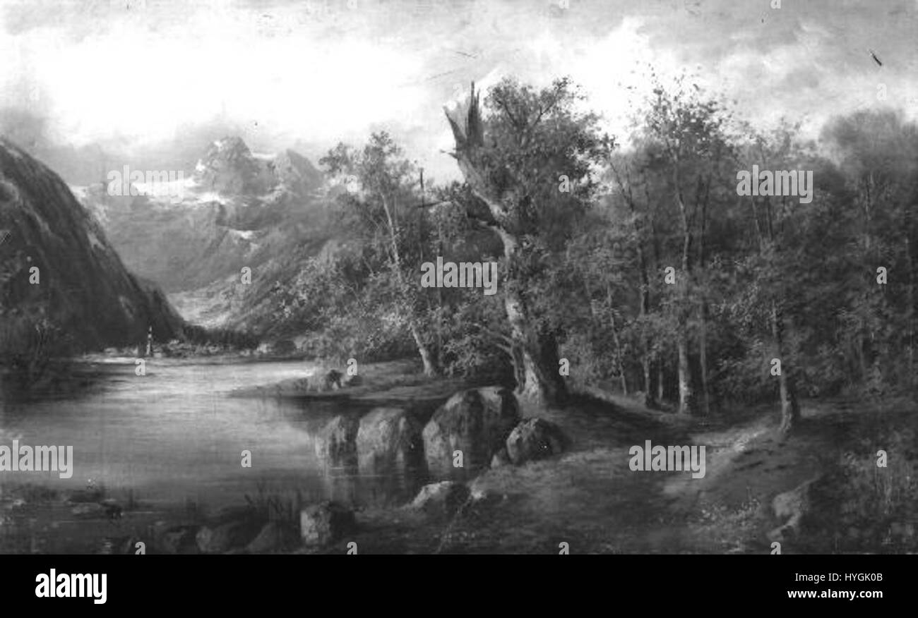 Serene nature in the alps Black and White Stock Photos & Images - Alamy