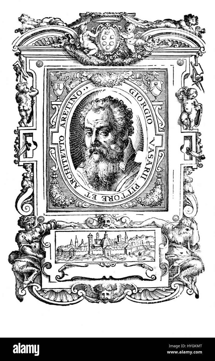 Vasari   Le vite, 1568 B, v. 1, ritratto p (16) Stock Photo