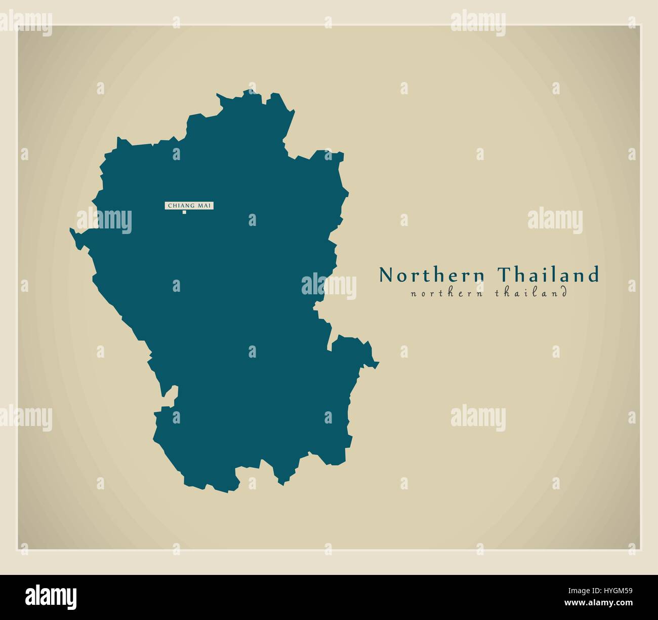 Modern Map - Northern Thailand TH Stock Vector Image & Art - Alamy