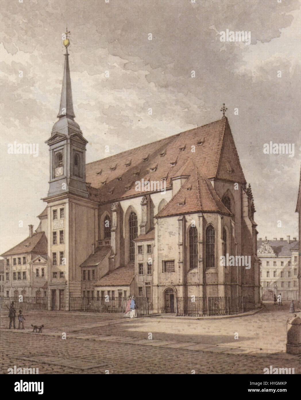 Christian Gottlob Hammer   Sophienkirche 1852 Stock Photo