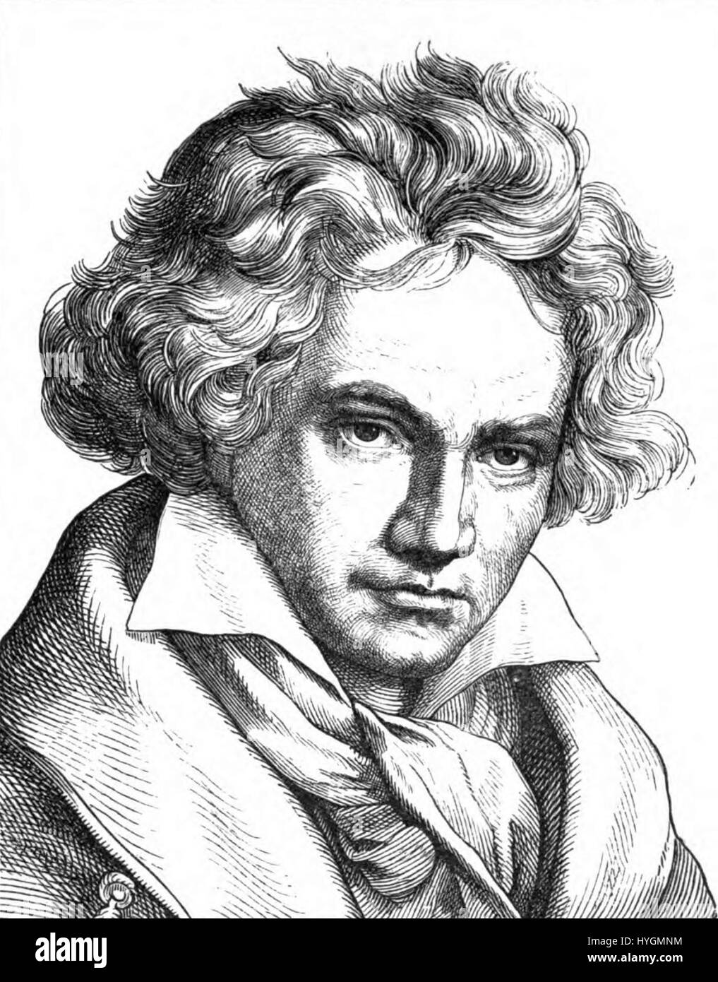 Ludwig van Beethoven was a German composer and pianist, one of the most influential figures in Western classical music. His compositions revolutionized music in the late 18th and early 19th centuries. Stock Photo