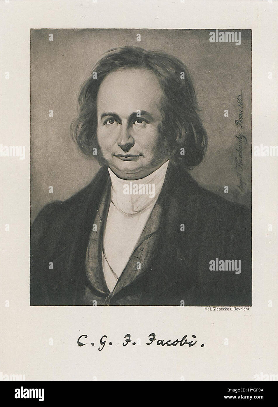 Carl Gustav Jacob Jacobi portrait 1843 Stock Photo - Alamy