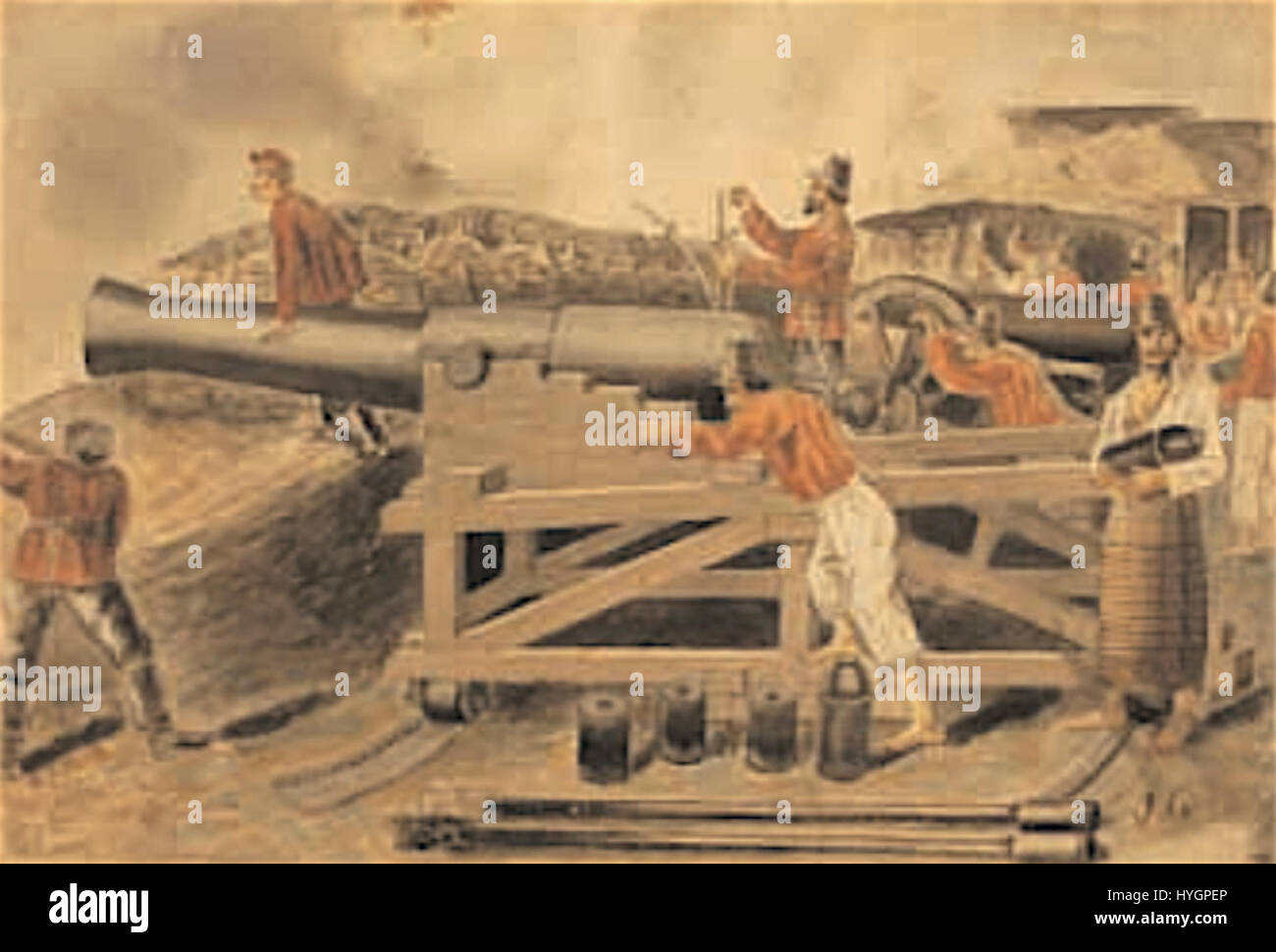 Thompson at the Angostura battery Stock Photo Alamy