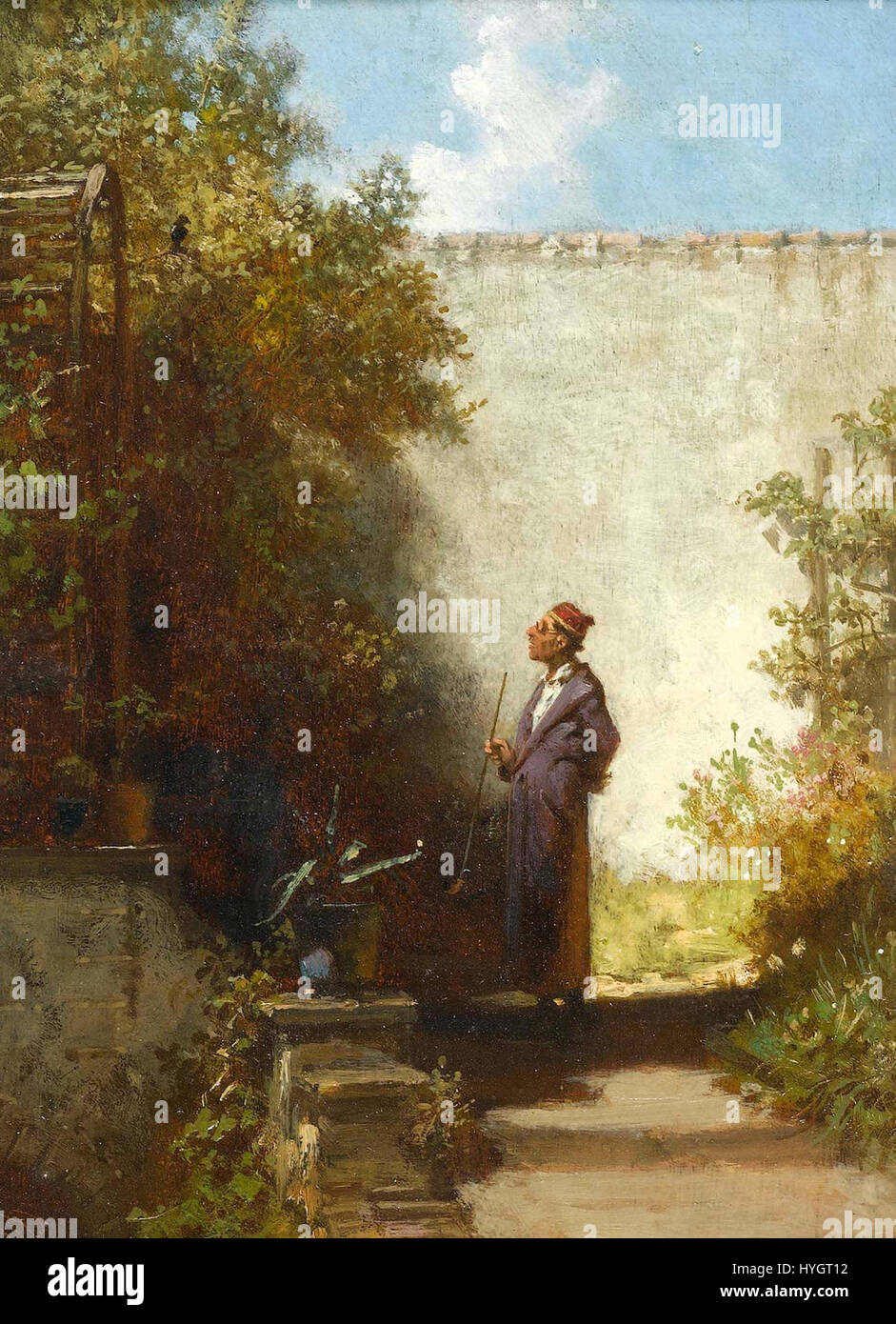 Carl Spitzweg Im Garten Der Philosoph Stock Photo Alamy