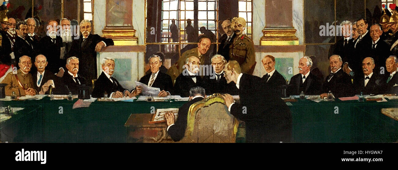 Treaty of versailles 1919 hi-res stock photography and images - Alamy