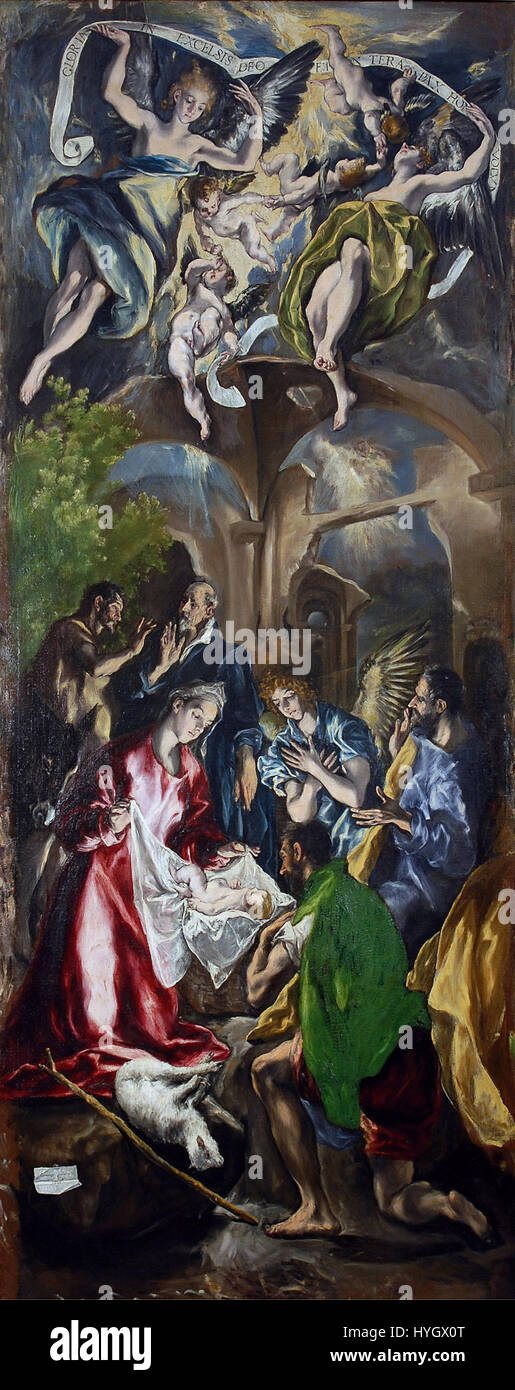 El Greco   The Adoration of the Shepherds (Bukarest) Stock Photo