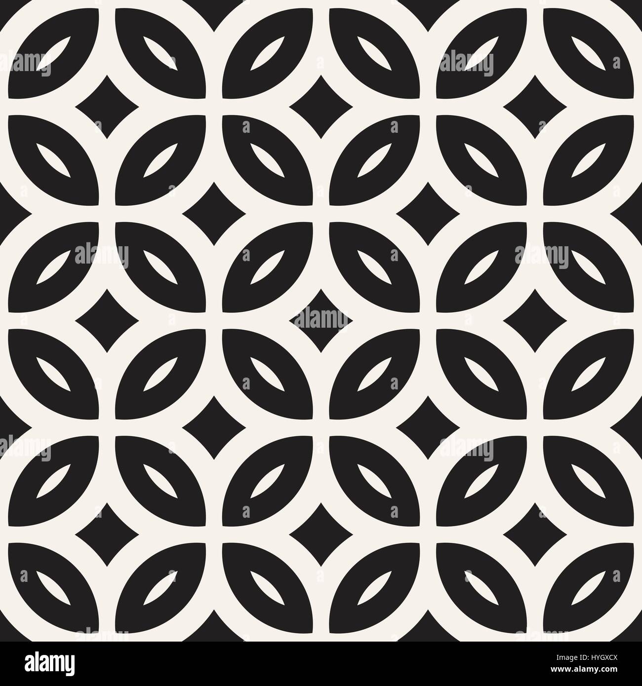 Vector Seamless Geometric Rounded Lines Pattern. Abstract Geometric ...