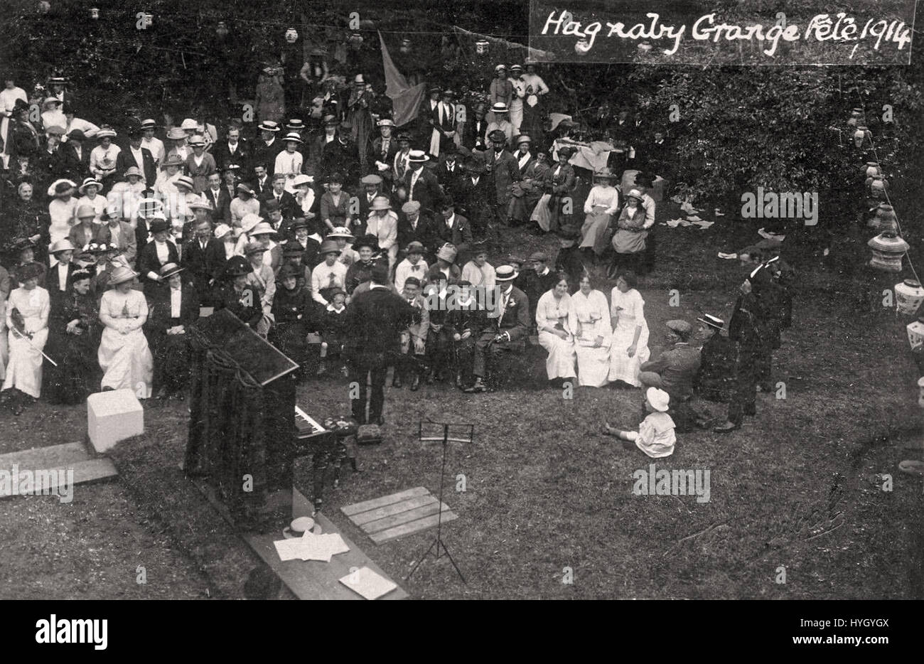 Hagnaby Grange Fete 1914, in Hagnaby, East Kirkby, Lincolnshire 01