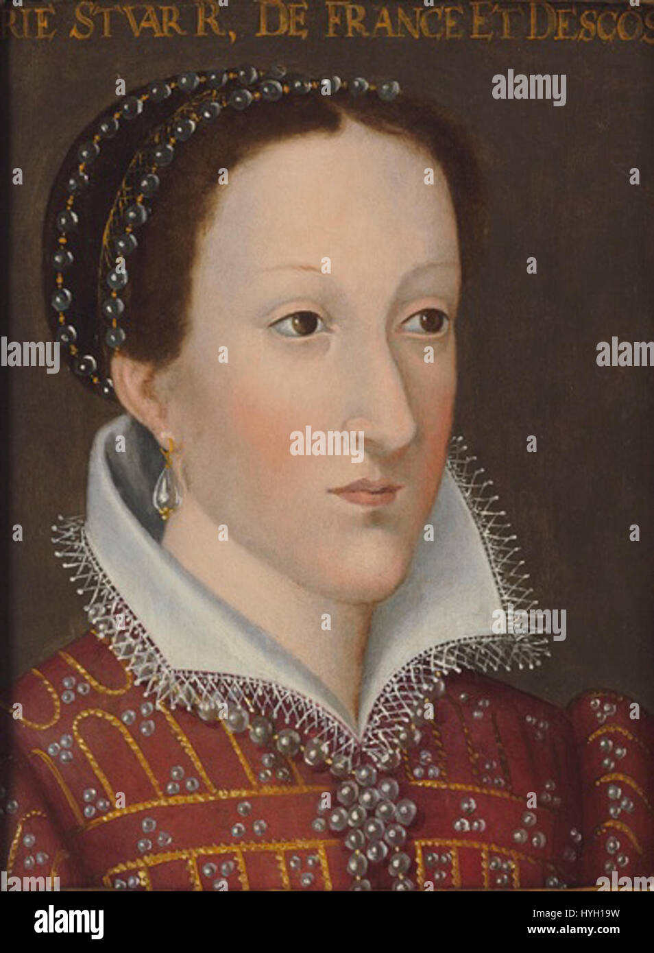 Mary Queen of Scots by follower of Clouet Stock Photo Alamy
