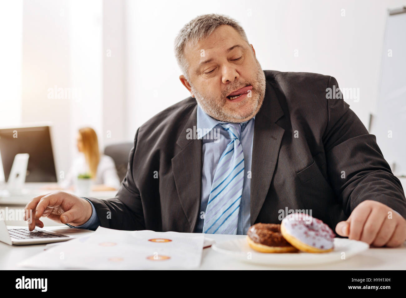 Stressed out office worker hi-res stock photography and images - Alamy