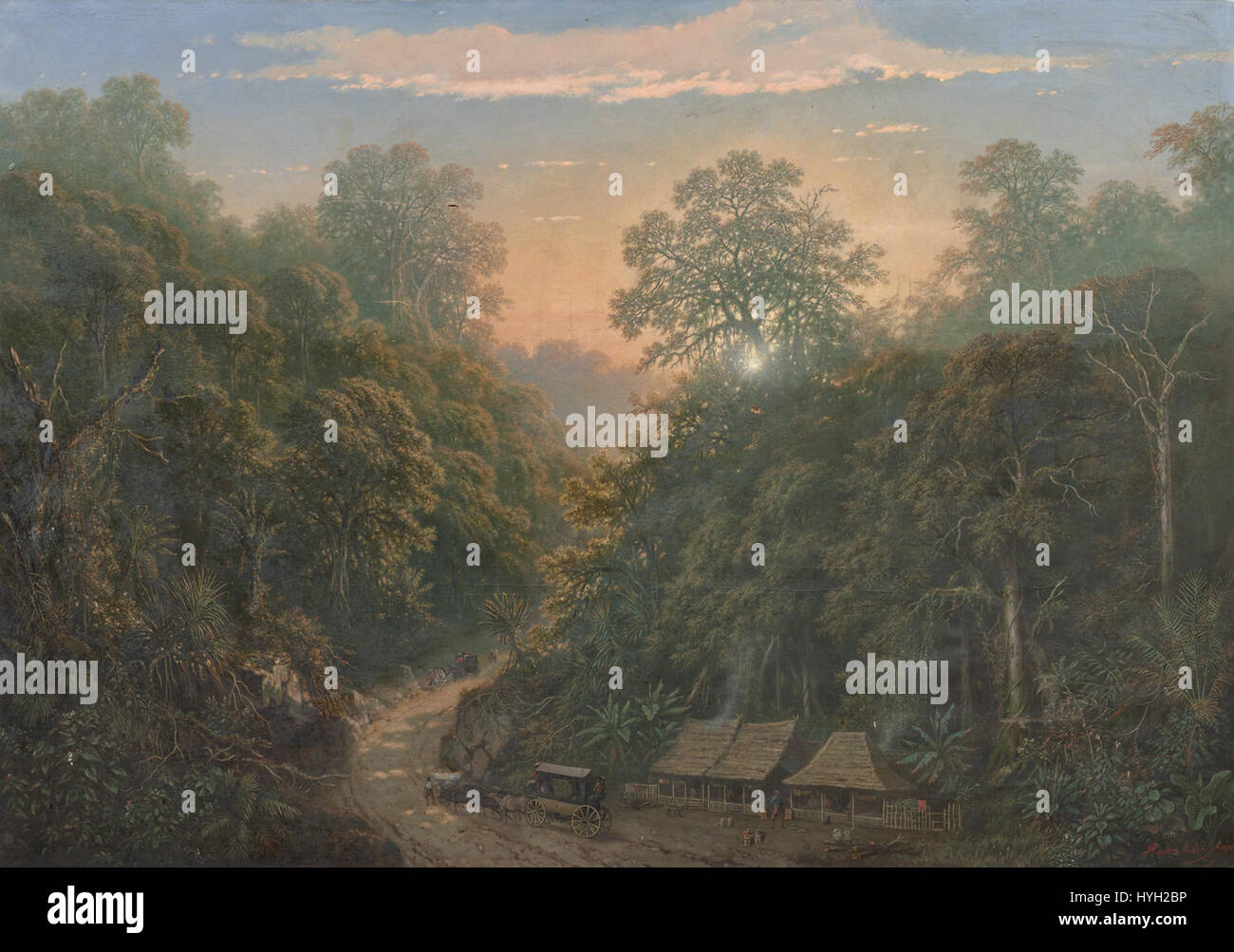 Raden Saleh Javanese Mail Station, 1876 Stock Photo Alamy