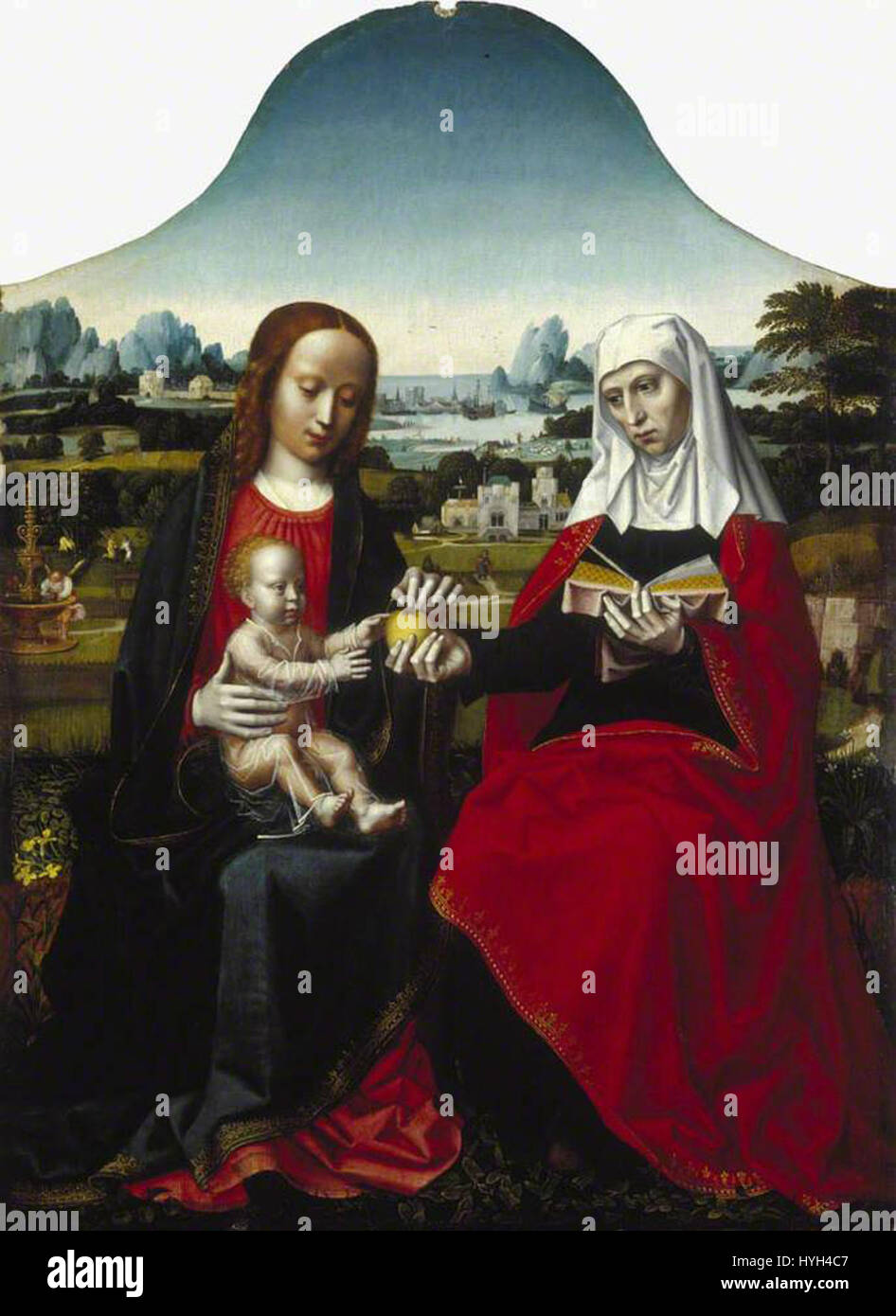 Ambrosius Benson   The Virgin and Child with Saint Anne Stock Photo