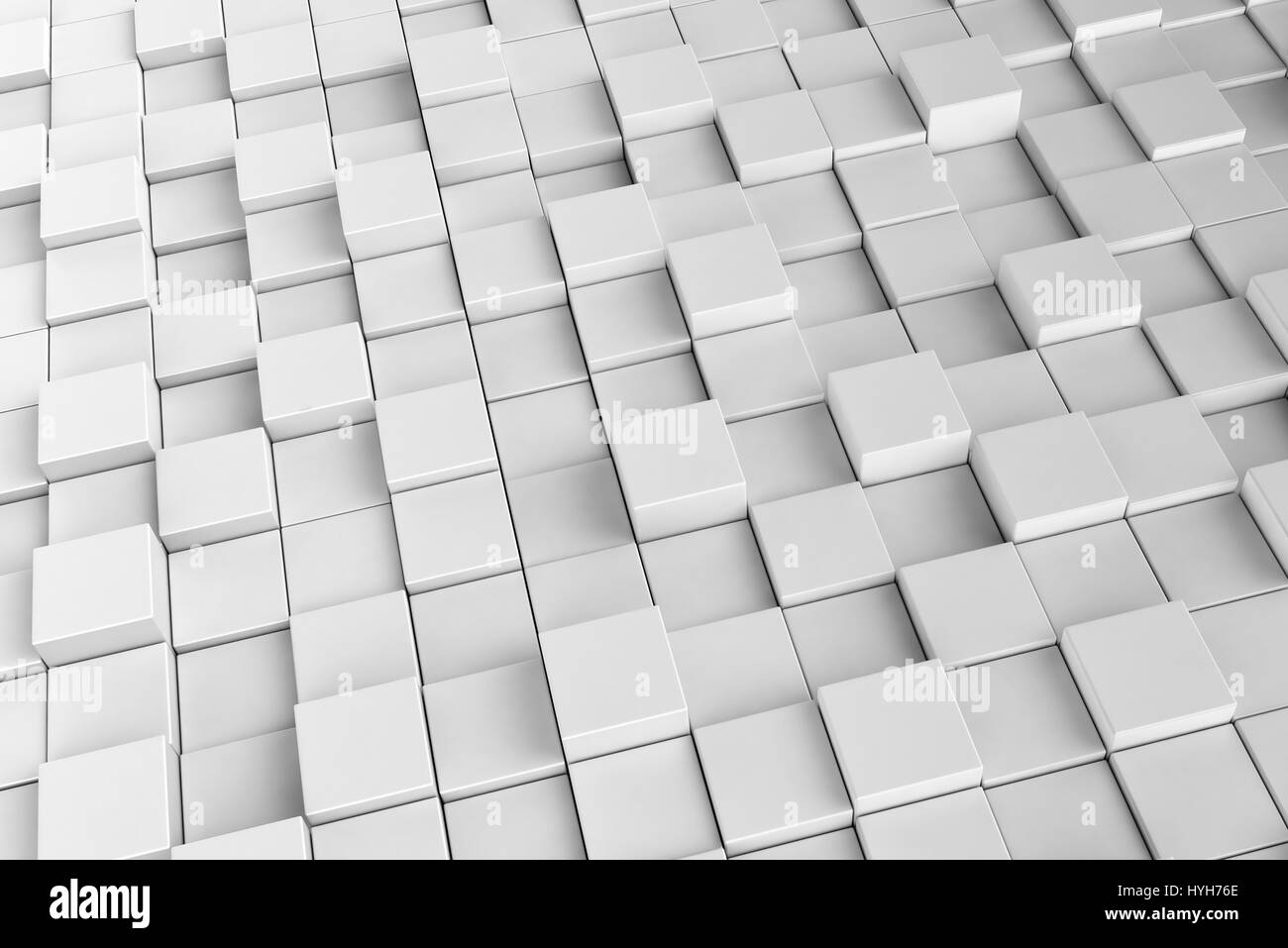 Digital white cubes background Stock Photo