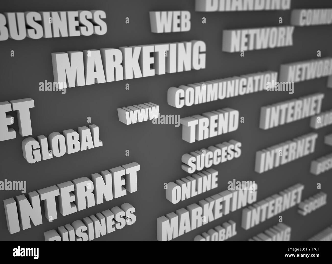 Web business related buzz words Stock Photo