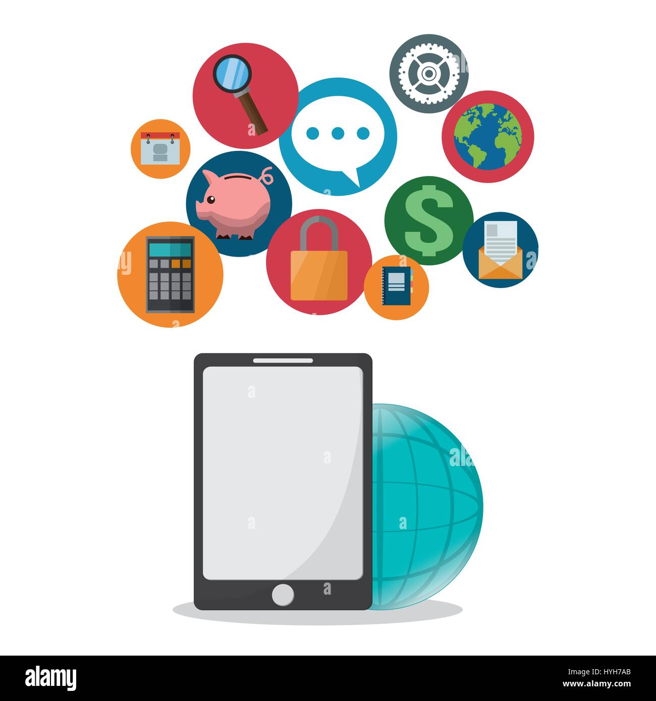 smartphone and icon set design Stock Vector Image & Art - Alamy