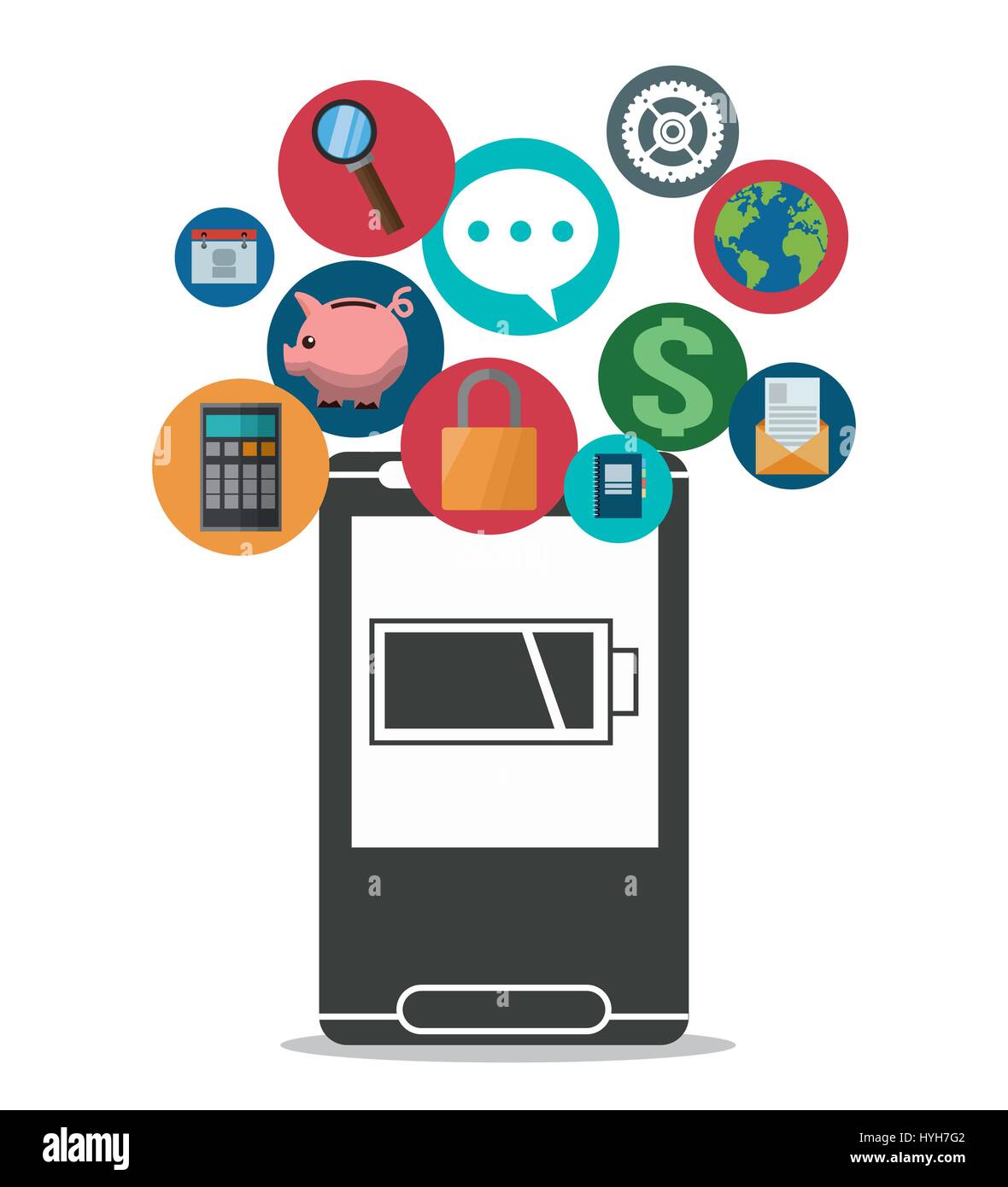 smartphone and icon set design Stock Vector Image & Art - Alamy