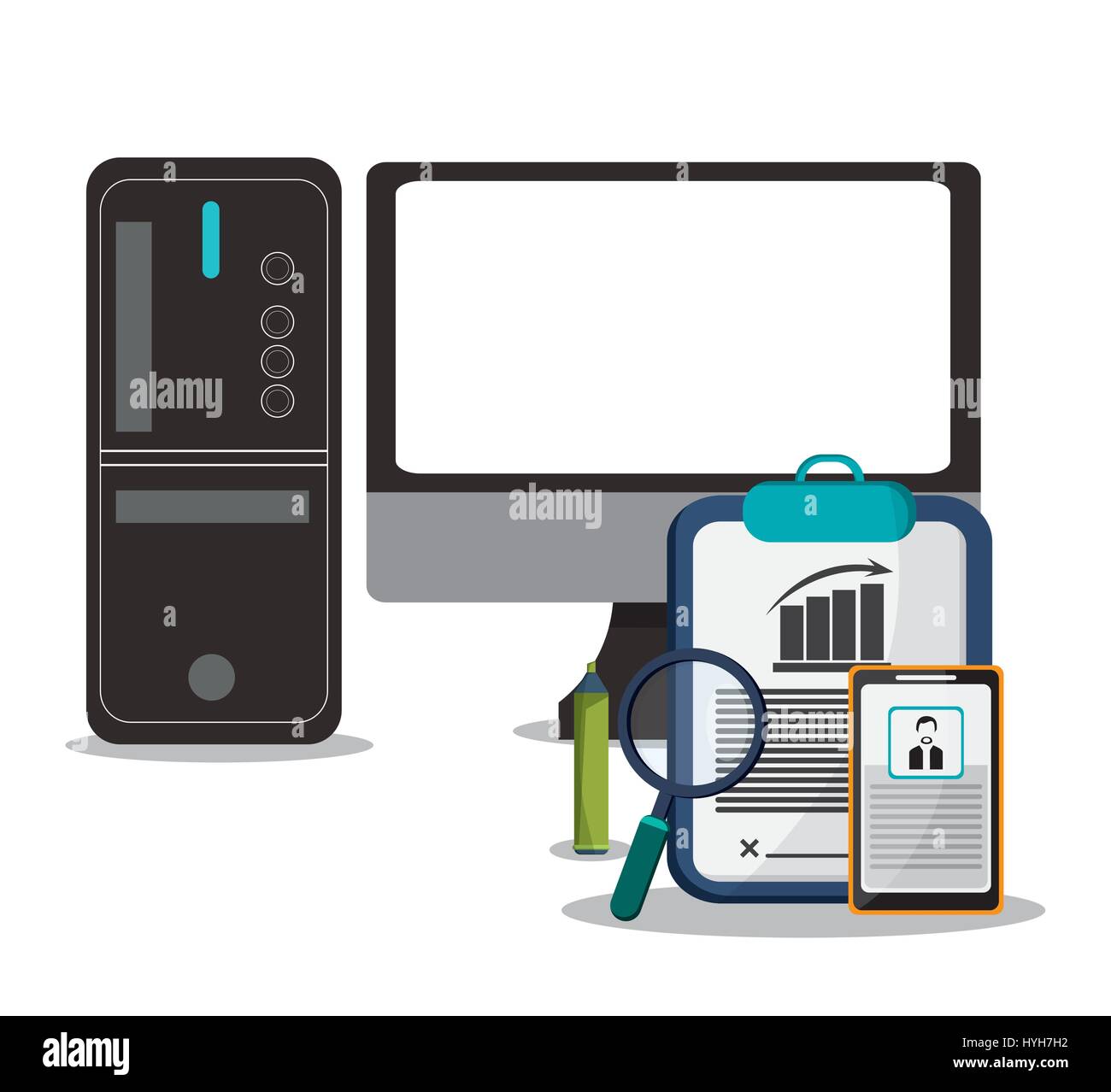 Cyber security with computer design Stock Vector Image & Art - Alamy