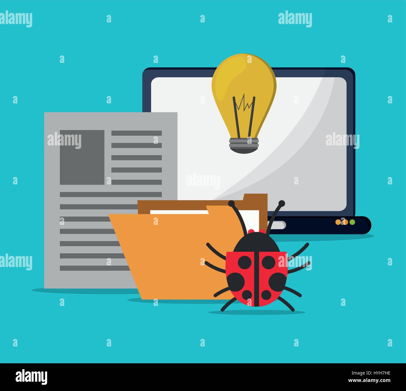Cyber security and laptop design Stock Vector Image & Art - Alamy