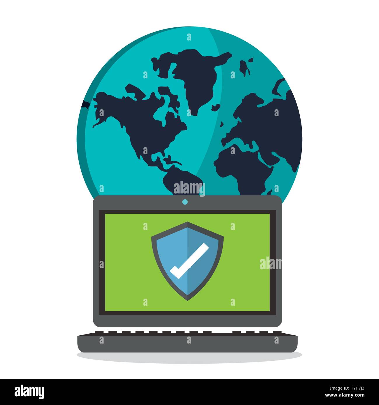 Cyber security and laptop design Stock Vector Image & Art - Alamy