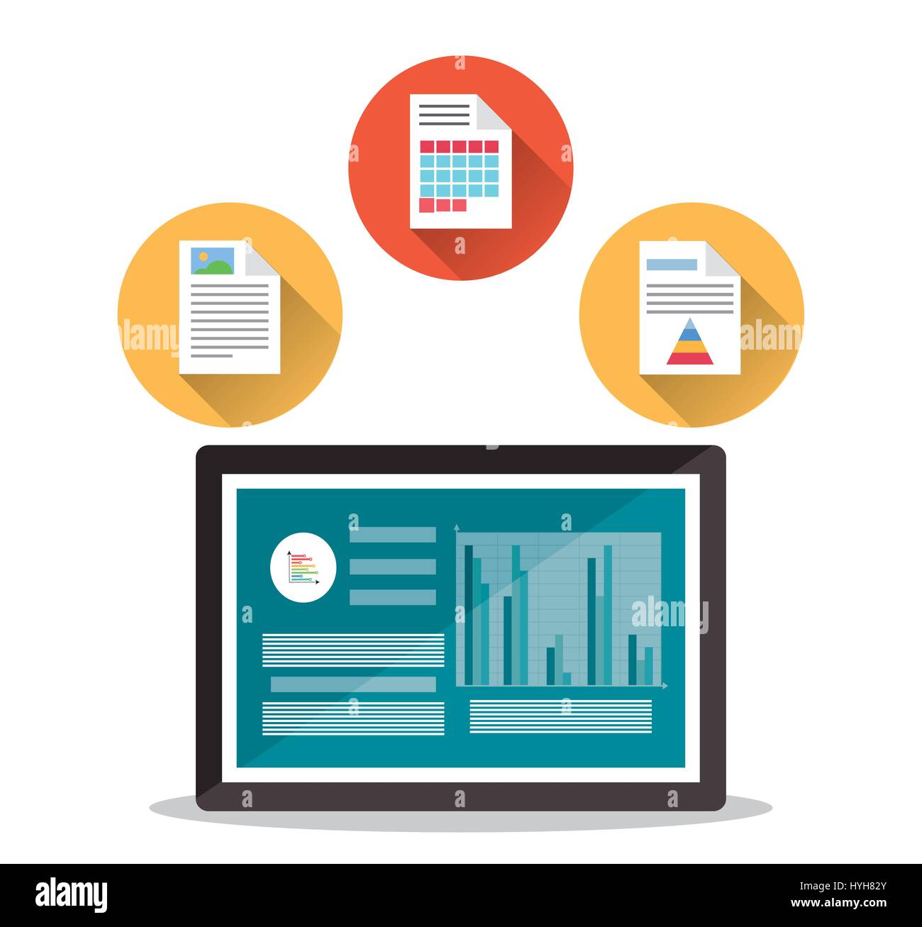 Work time design. Office icon. Colorful illustration Stock Vector Image ...