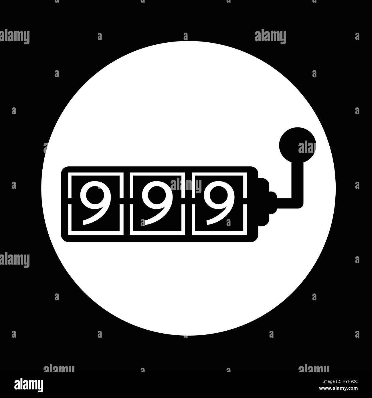 Icon chance machine Black and White Stock Photos & Images - Alamy