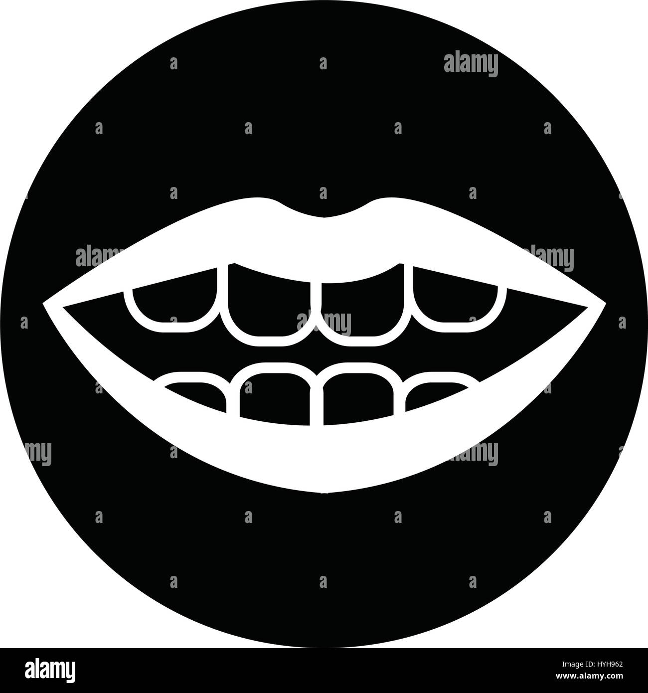 Attractive female smile teeth Stock Vector Images - Alamy