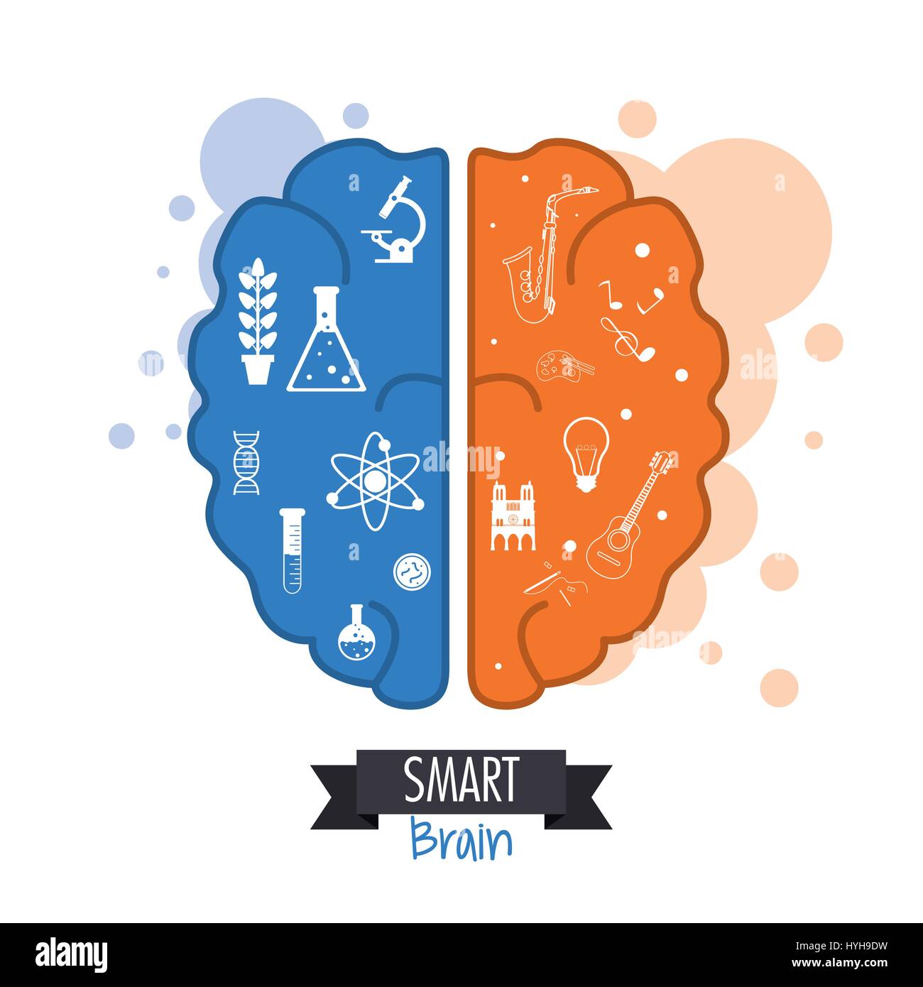 Brain design. Mind concept. White background , editable vector Stock ...