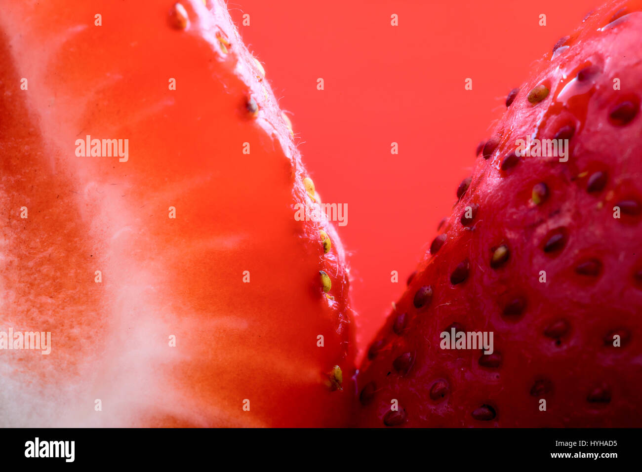 Strawberry Macro Red close up studio shot Stock Photo - Alamy
