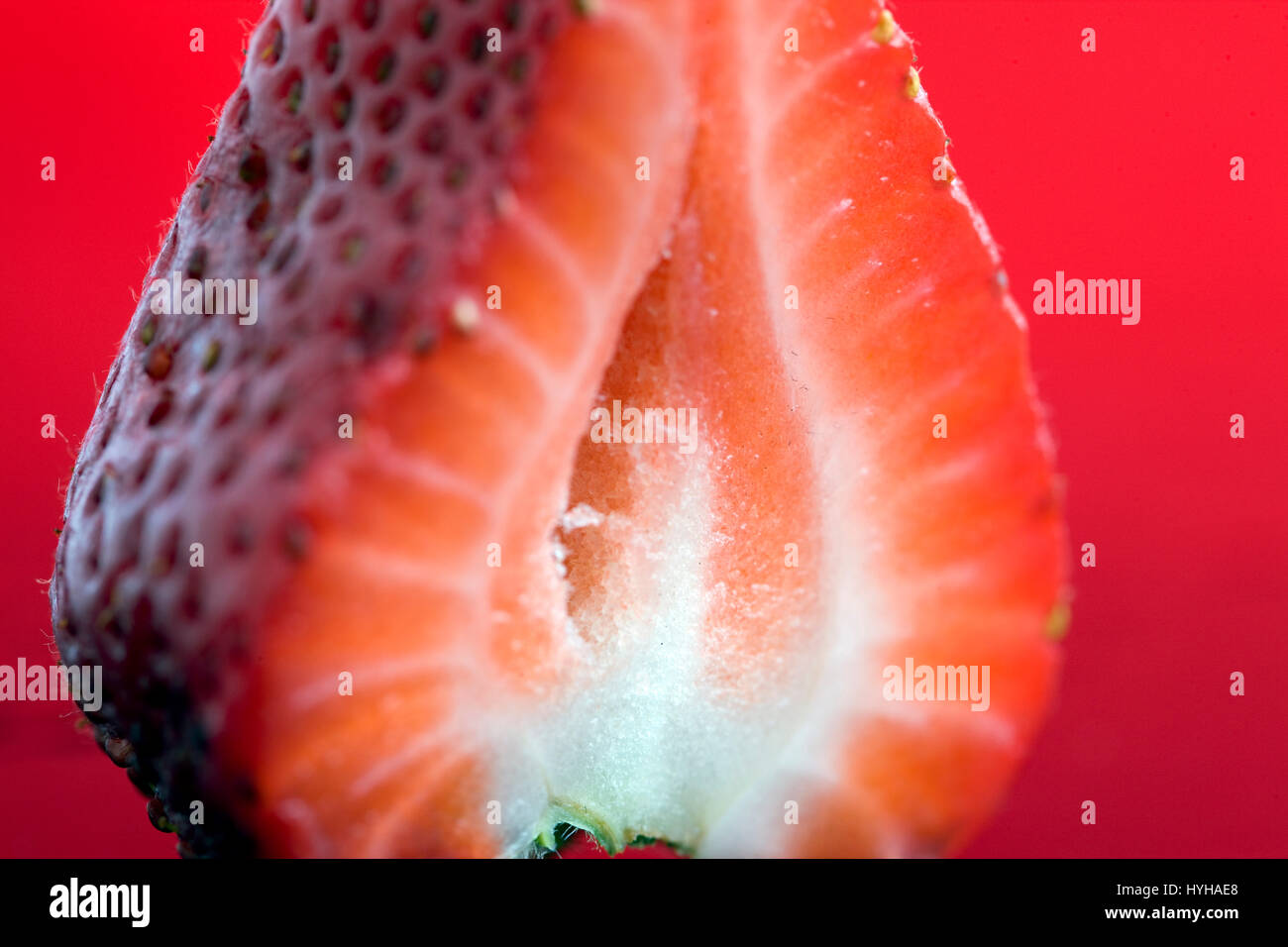 Strawberry Macro Red close up studio shot Stock Photo - Alamy