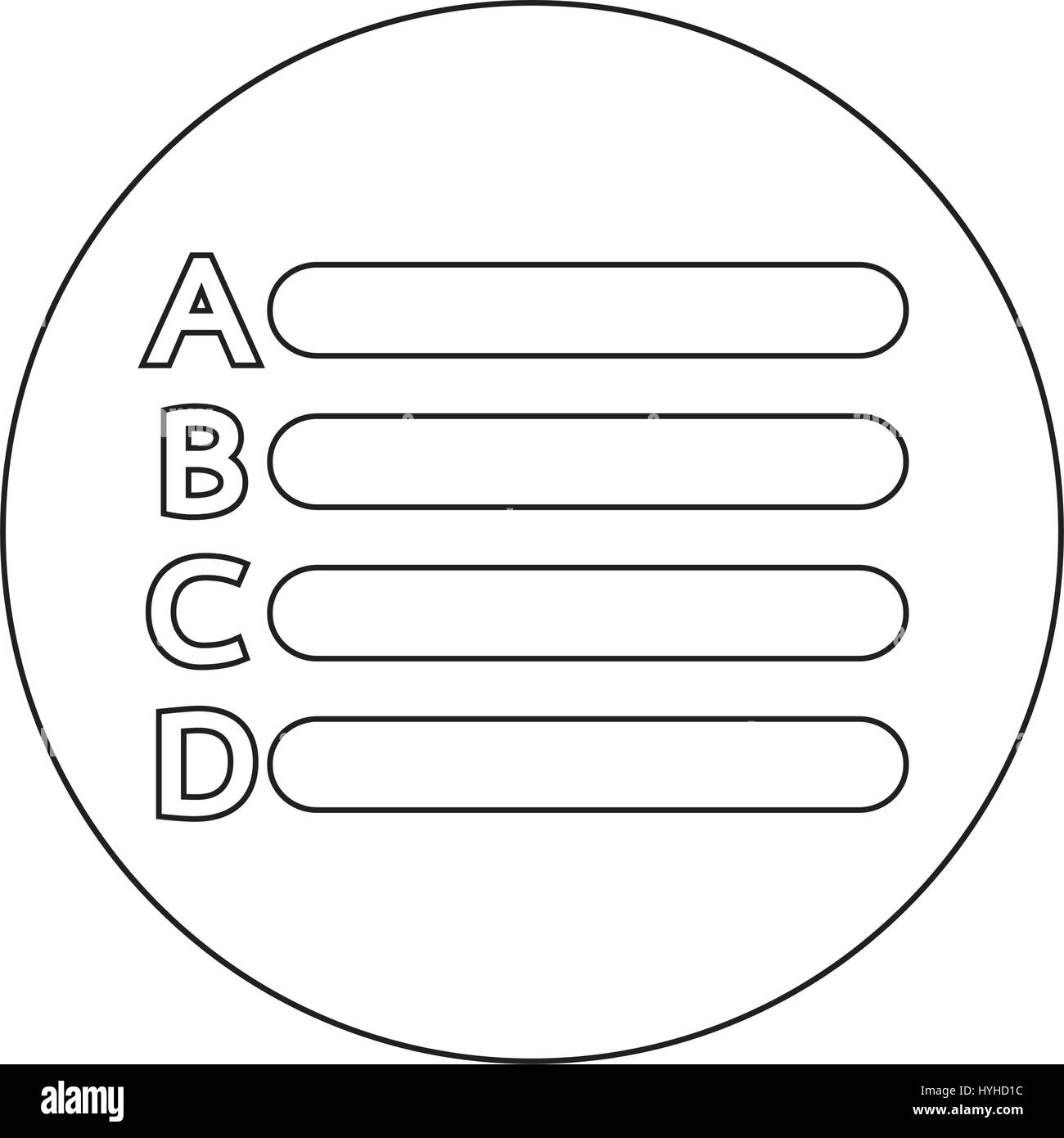 list icon sign Stock Vector