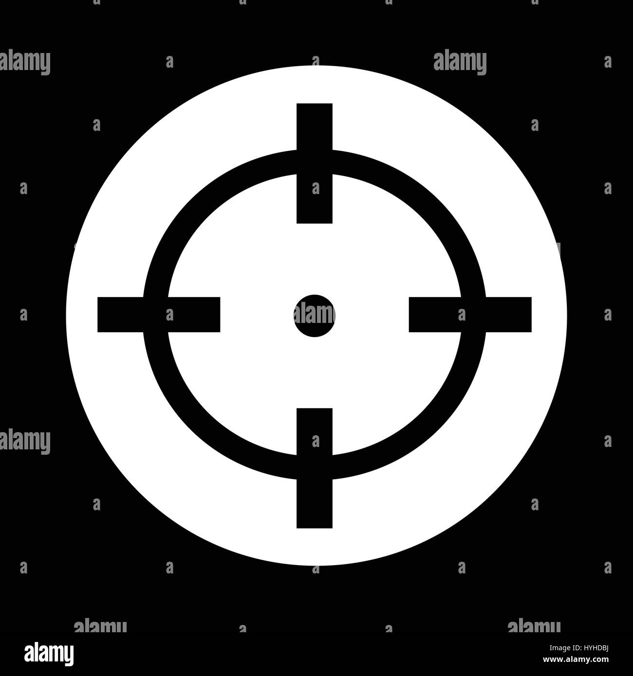 Shooting target vector icon Black and White Stock Photos & Images - Alamy