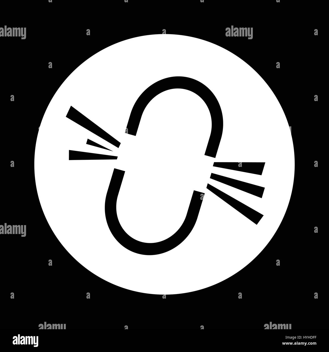Broken Link Icon Stock Vector Image & Art - Alamy