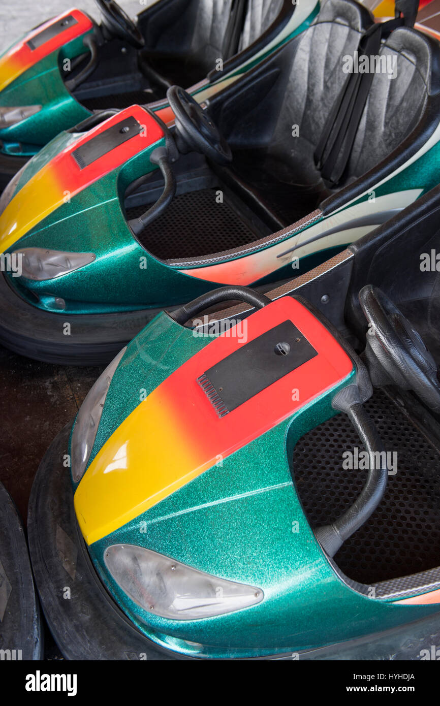 Bumper cars at a fairground Stock Photo Alamy
