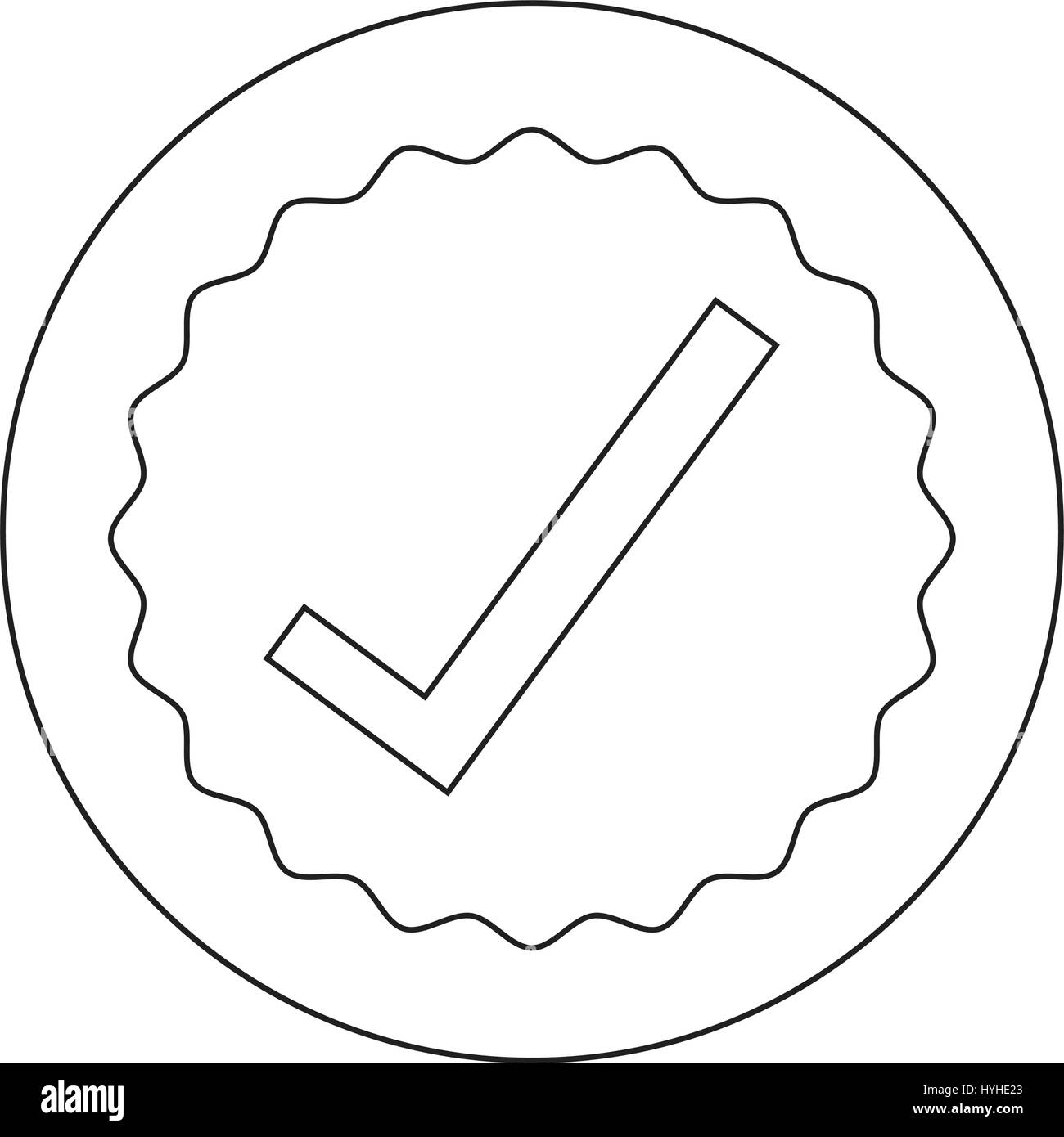 Approval mark vector vectors Black and White Stock Photos & Images - Alamy