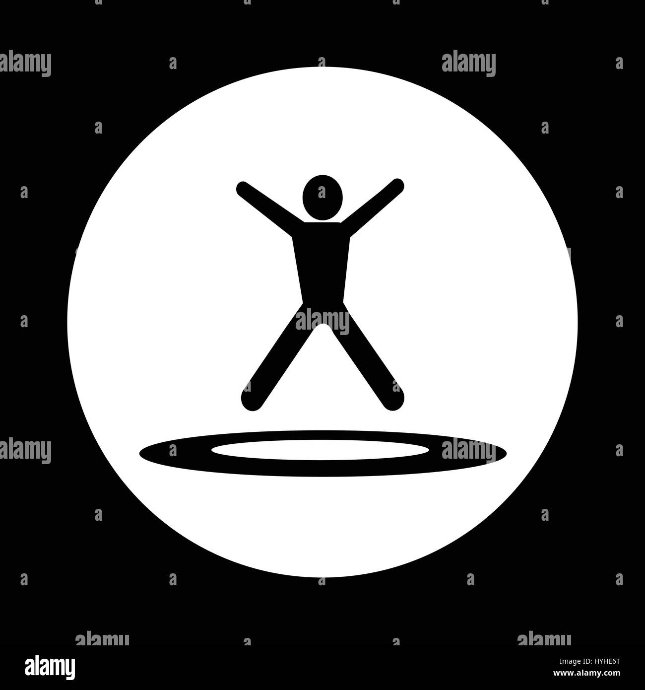 jumping Trampoline icon Stock Vector Image & Art - Alamy