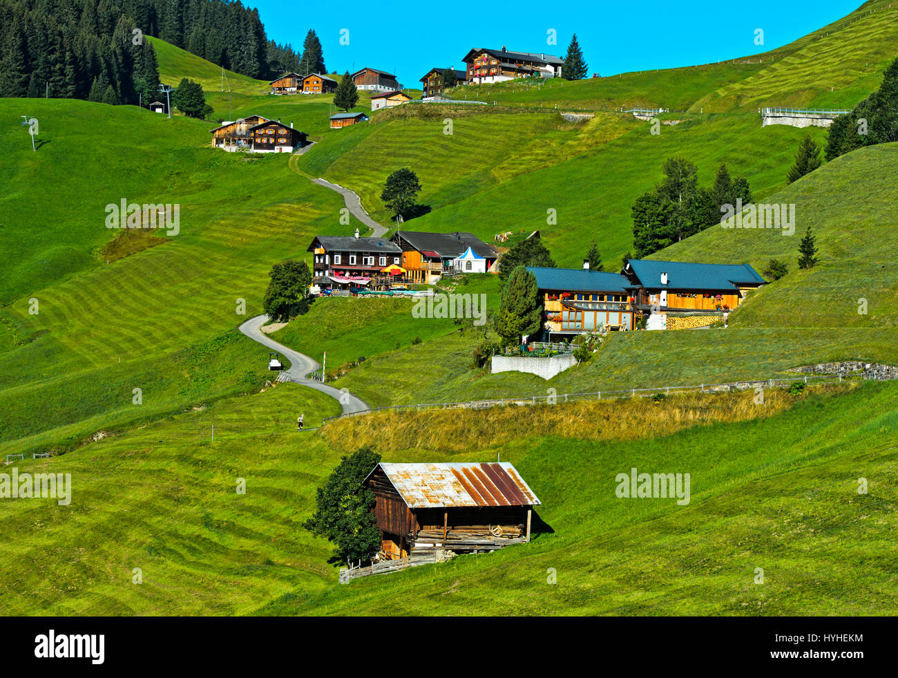 Switzerland Graubuenden Graubunden Village Hi res Stock Photography And 