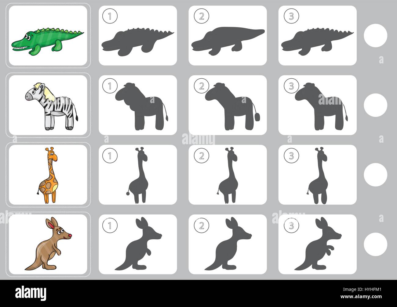 Match shadow - Worksheet for education Stock Vector Image & Art - Alamy