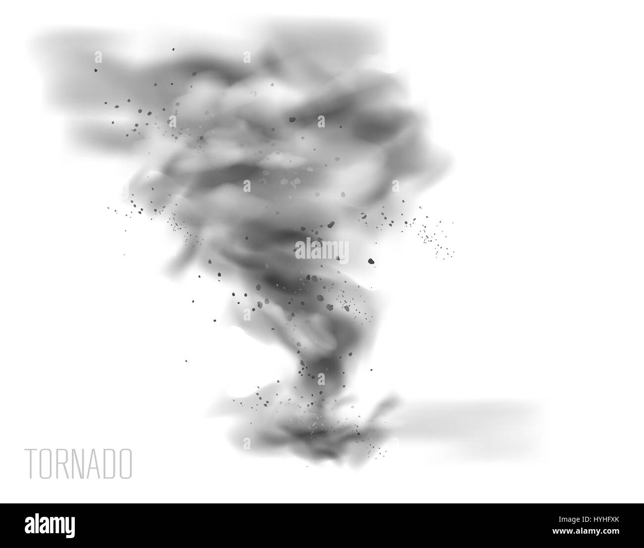 tornado on a white background. Vector illustration. Stock Vector