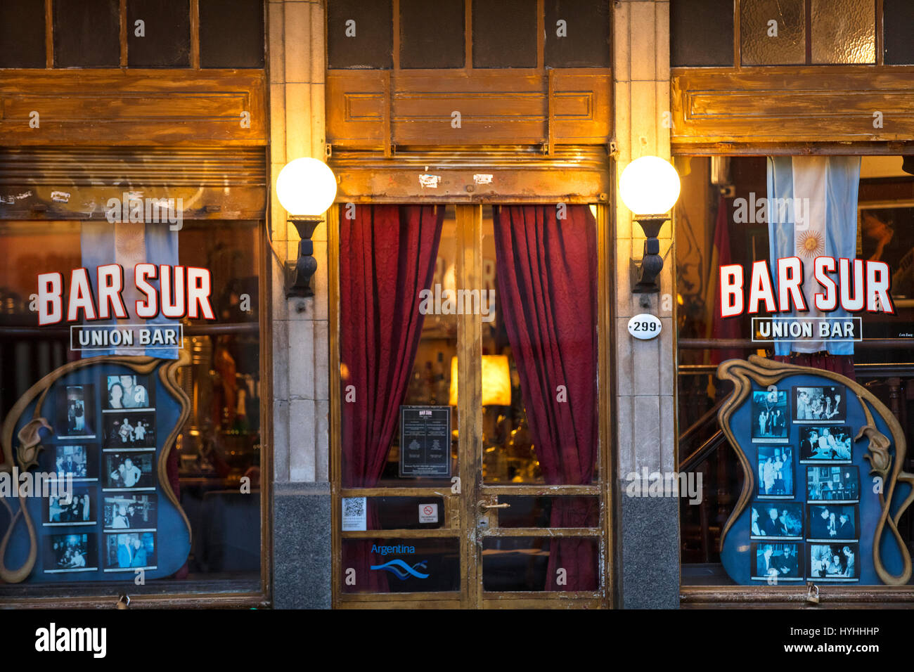 The famous Bar Sur, a Tango club in the San Telmo district. Buenos Aires, Argentina. Stock Photo