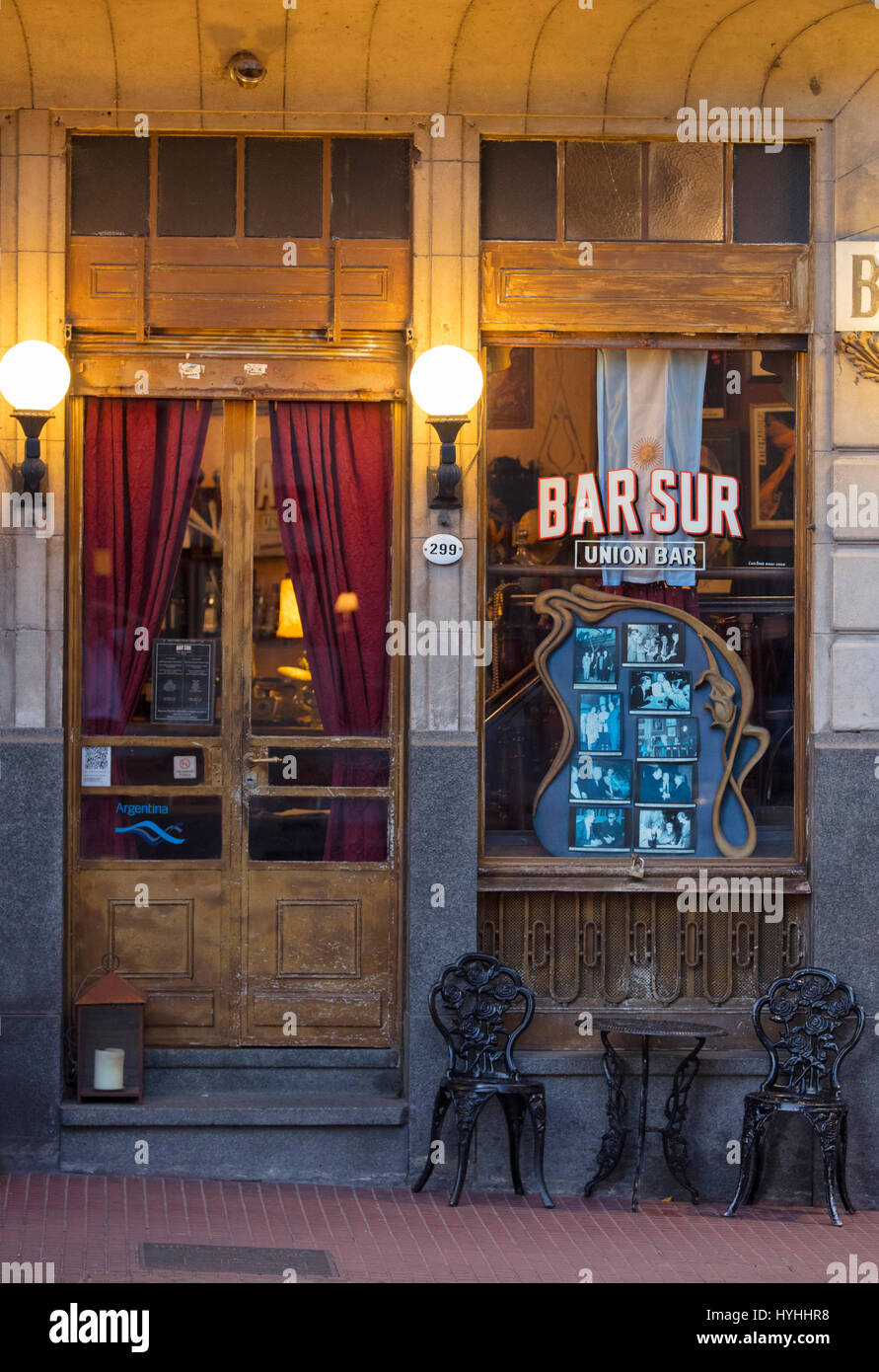The famous Bar Sur, a Tango club in the San Telmo district. Buenos Aires, Argentina. Stock Photo