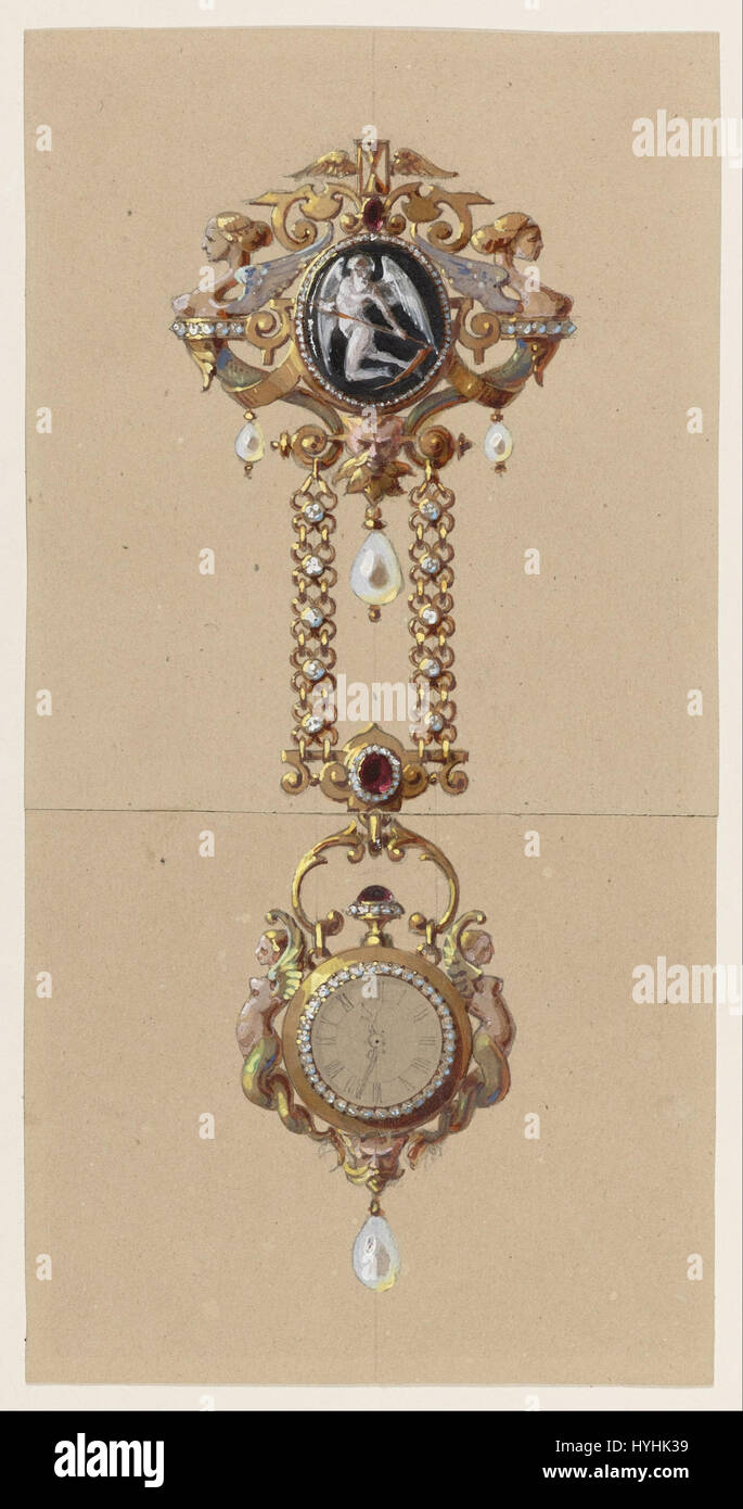 Alexis Falize Design for a Chatelaine with Watch Google Art Project ...