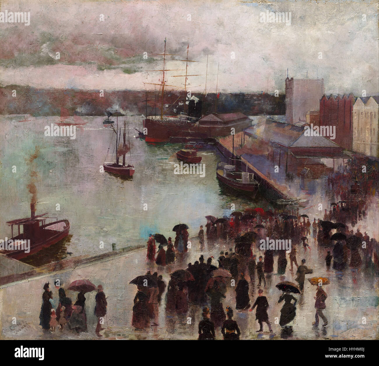 Charles Conder   Departure of the Orient   Circular Quay   Google Art Project Stock Photo