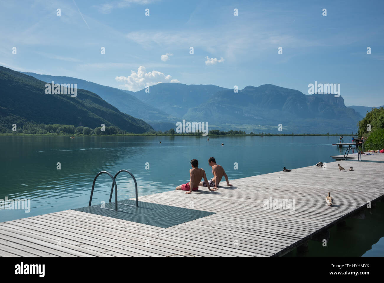 Südtirol, Kalterer See Stock Photo