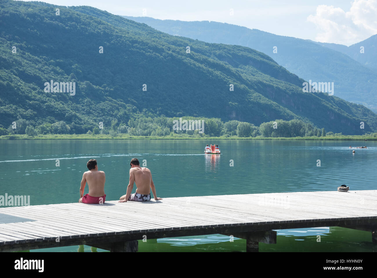 Südtirol, Kalterer See Stock Photo