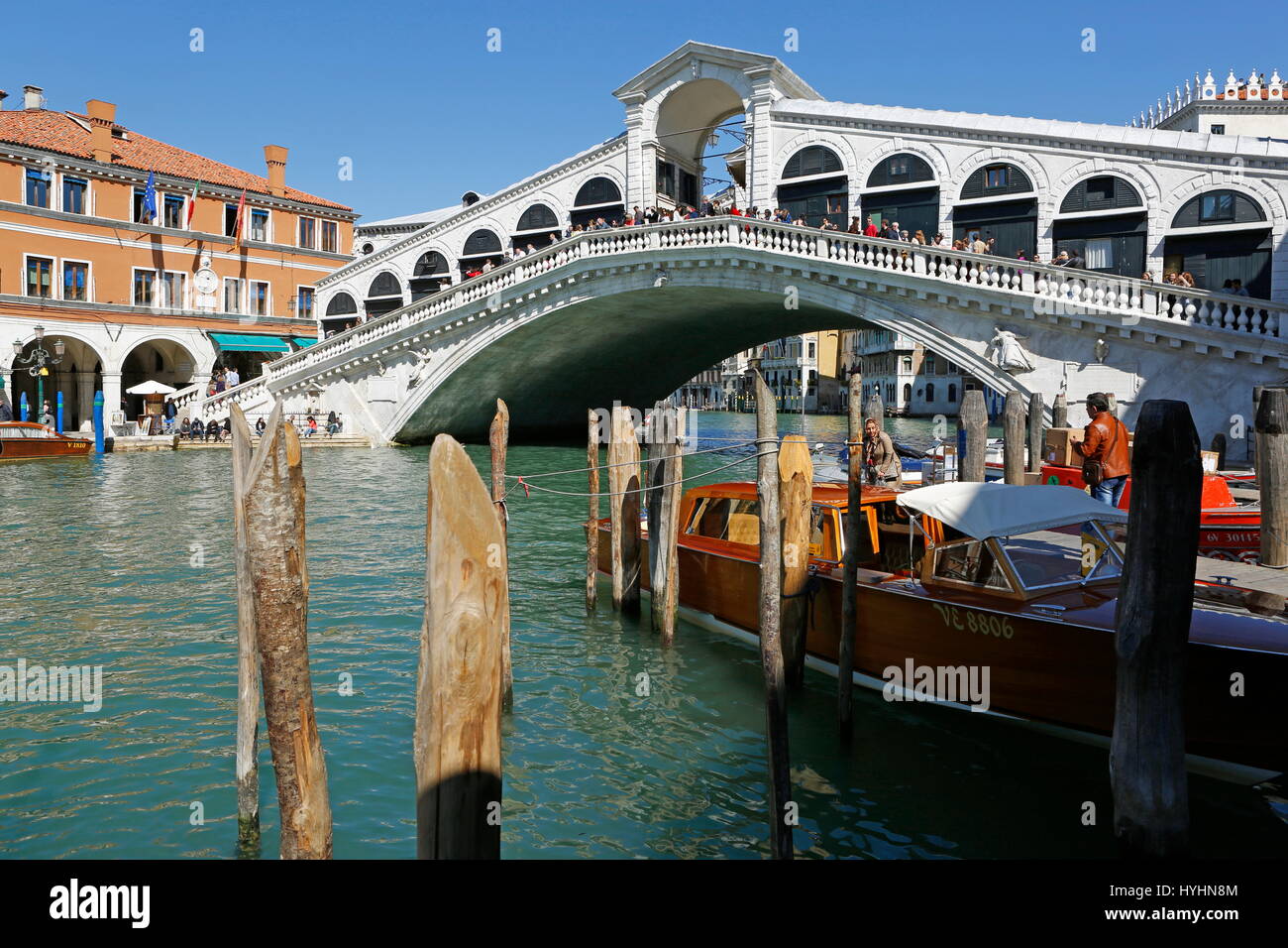 Rialtobrücke,Ponte di Rialto,Canal Grande ,Venedig,Region Venetien, Italien Stock Photo