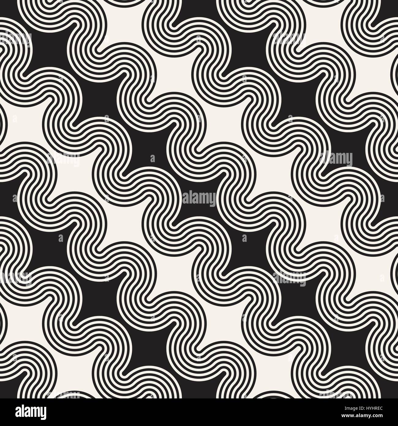 Seamless wavy lines pattern. Repeating vector texture. Stylish stripes ...