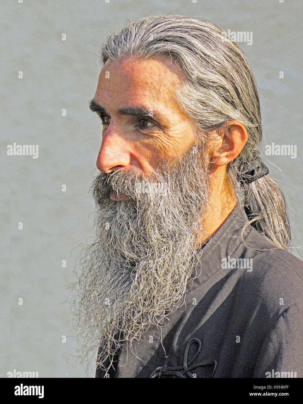 Serbian Orthodox Christian Church monk at Moraca Monastery near Kolasin ...