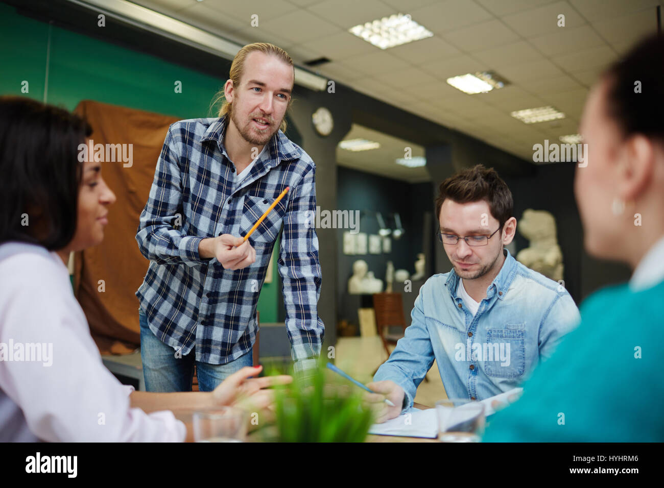 Report for colleagues Stock Photo