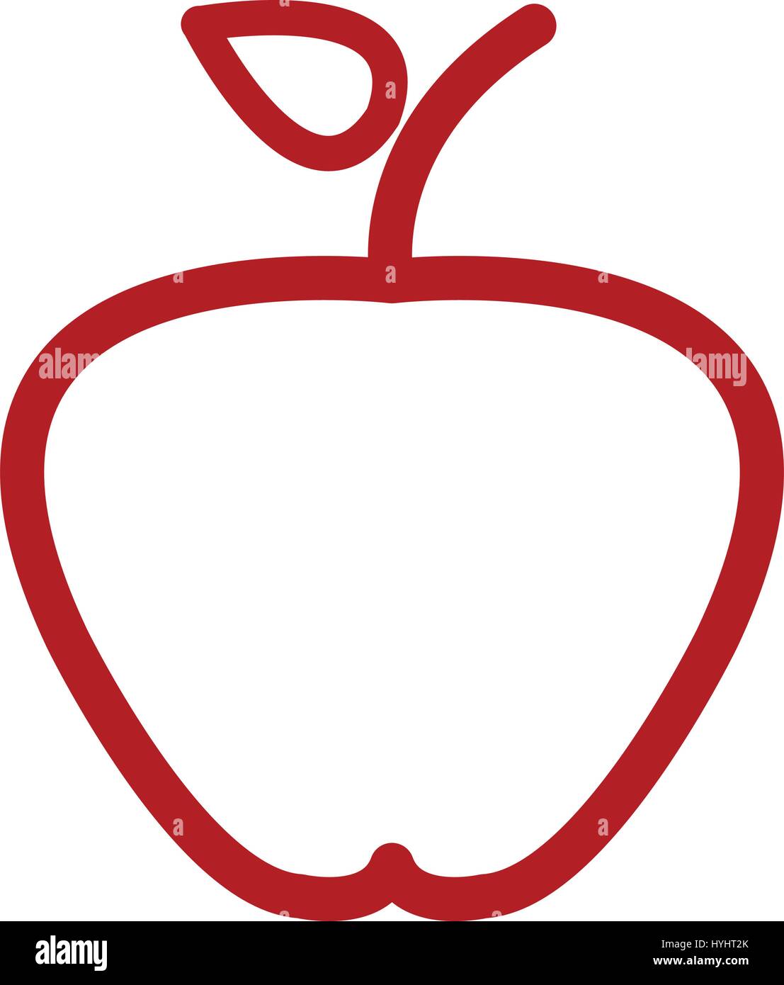 apple icon illustrated on a white background in vector Stock Vector ...
